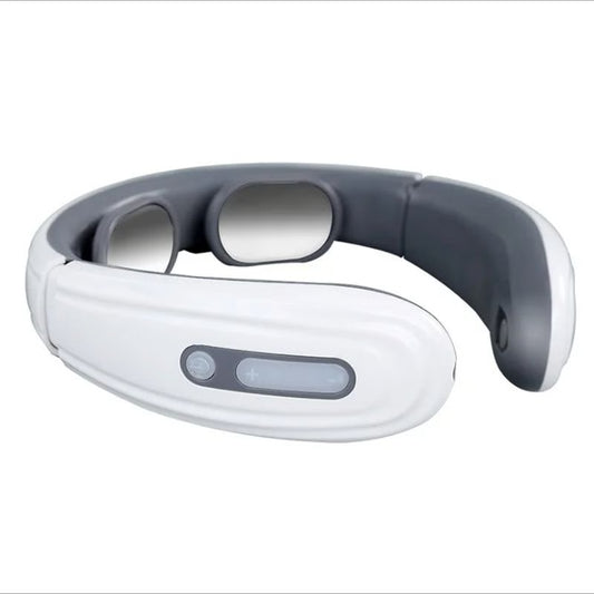 Electric Neck & Shoulder Massager 4-Head Kneading with TENS, Magnetic Pulse Heating for Cervical Pain Relief Relaxation