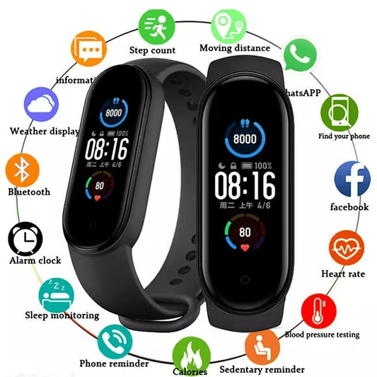 M4 Smart Watch Band, Heart Rate, Blood Pressure & Fitness Tracker