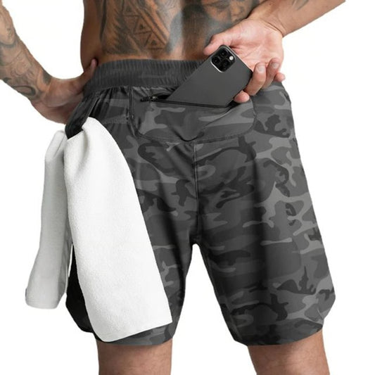 StrideFlex Mens Quick Dry Running Shorts Lightweight Fitness Shorts for Summer Training