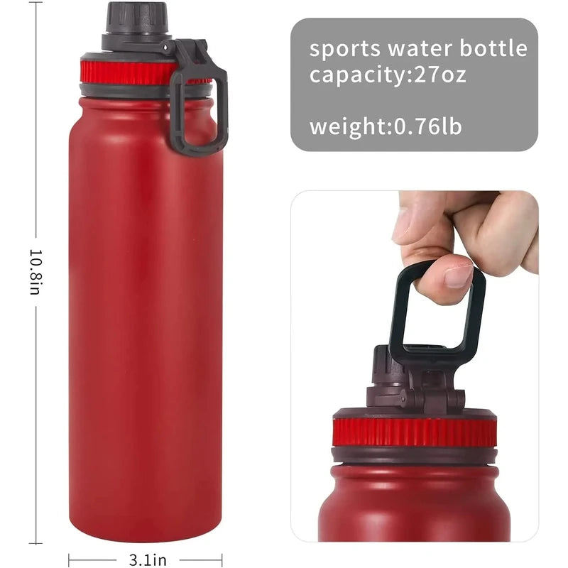 Insulated Stainless Steel Sports Water Bottle with Large Capacity and Vacuum Seal