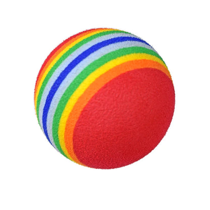 Interactive Rainbow EVA Cat Toys: Play, Train, and Chew with Pet Training Balls