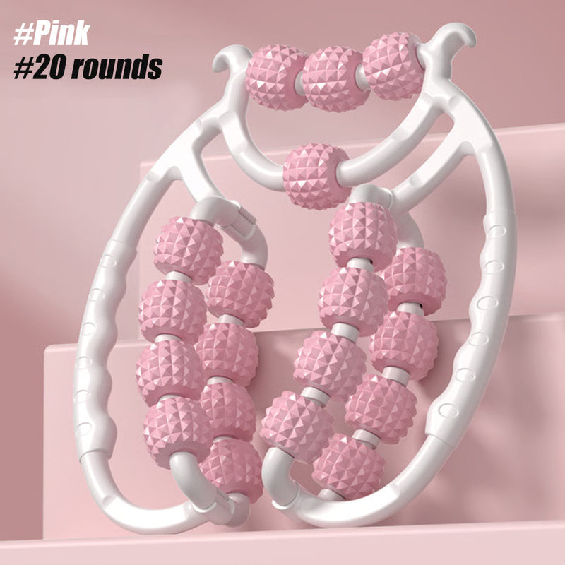 20 Wheel Cellulite Massage, Hard Spiky Massage Ball, Trigger Point Foam Roller Stick for Arms
