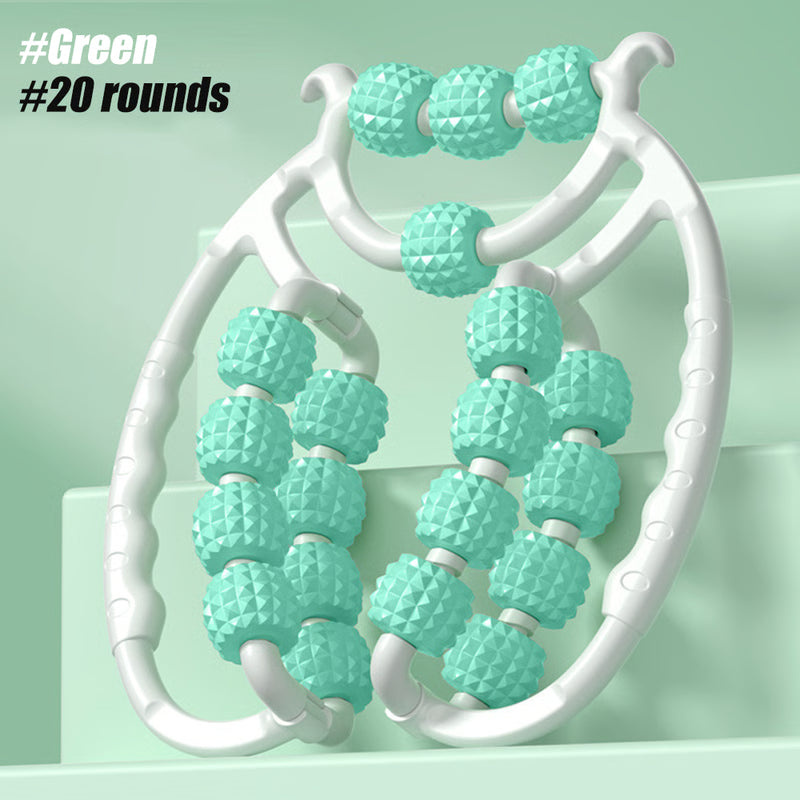 20 Wheel Cellulite Massage, Hard Spiky Massage Ball, Trigger Point Foam Roller Stick for Arms