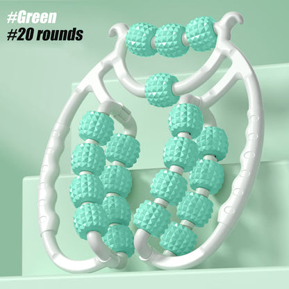 20 Wheel Cellulite Massage, Hard Spiky Massage Ball, Trigger Point Foam Roller Stick for Arms