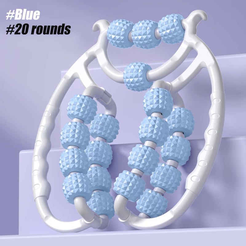 20 Wheel Cellulite Massage, Hard Spiky Massage Ball, Trigger Point Foam Roller Stick for Arms