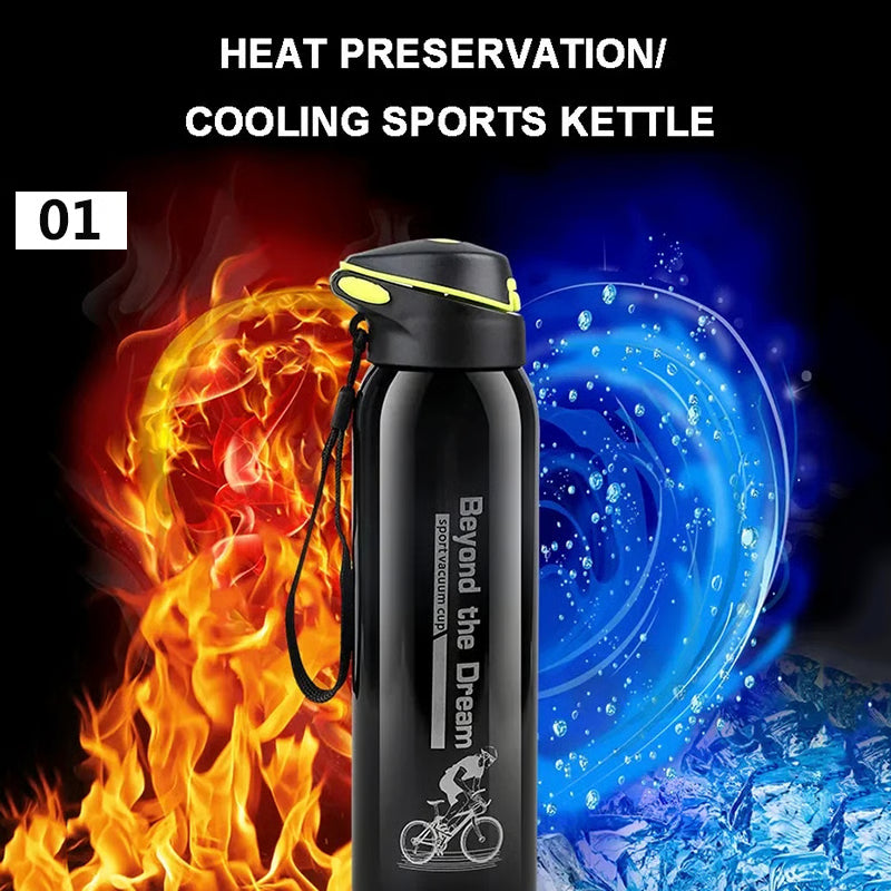 Outdoor Sport Cycling Water Bottle Vacuum Stainless Steel Thermo Drink Mug for Travel and Cycling