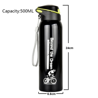 Outdoor Sport Cycling Water Bottle Vacuum Stainless Steel Thermo Drink Mug for Travel and Cycling
