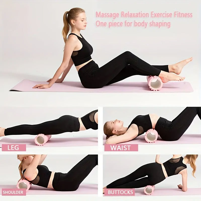 Hollow Yoga Column Fitness Equipment, 1pc Foam Massage Roller for Muscle Massage Physiotherapy & Rehabilitation