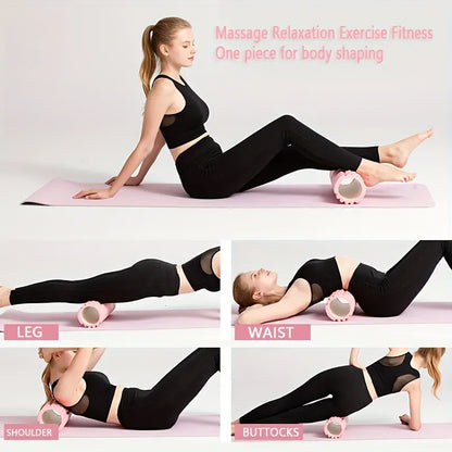 Hollow Yoga Column Fitness Equipment, 1pc Foam Massage Roller for Muscle Massage Physiotherapy & Rehabilitation