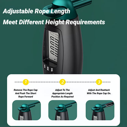 Smart Counter Jump Rope Adjustable Steel Cable for Cardio Fitness Training