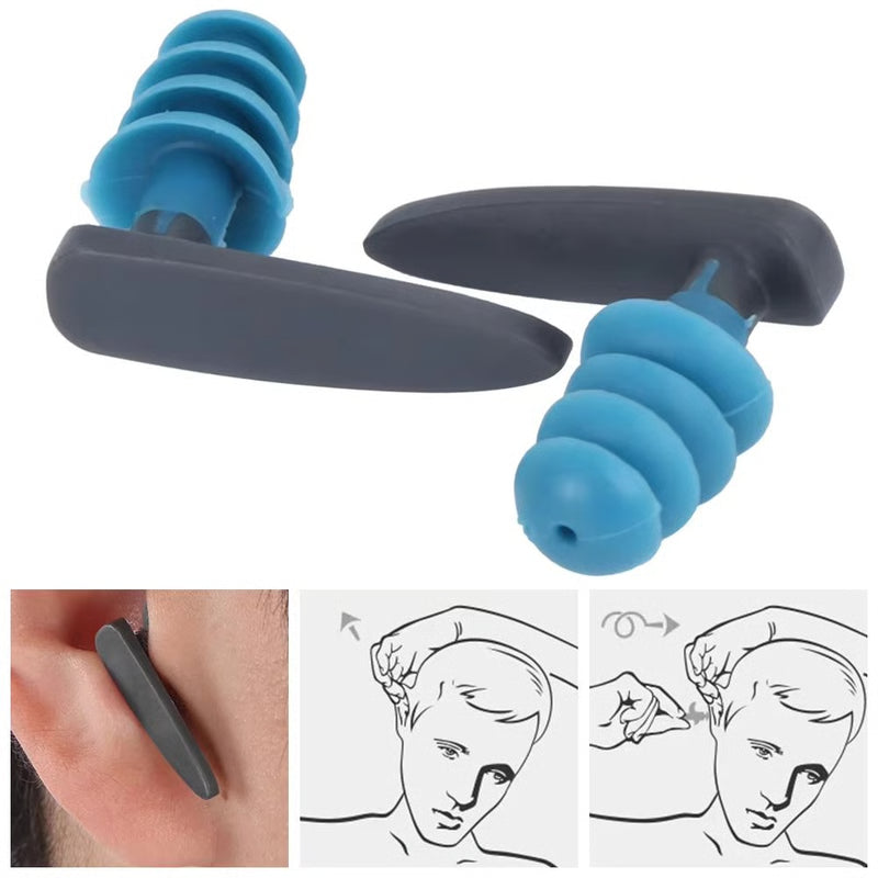 2PCS Waterproof Diving Earplugs – Professional Elastic Soft Earplugs for Swimming & Diving