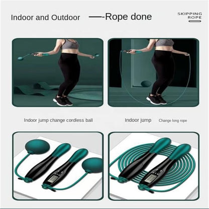 Smart Cordless Electronic Jumping Rope with Counting Speed Skipping Counter for Gym Fitness Crossfit Training