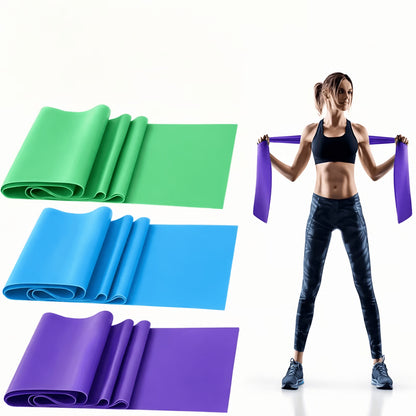 TPE Resistance Bands Set 3 Levels Elastic Band Fitness Workout Recovery Yoga Pilates Strength Training