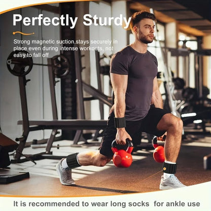 Magnetic Wrist Weights & Ankle Weights Set – Adjustable wearable weights for Yoga, Walking & Pilates