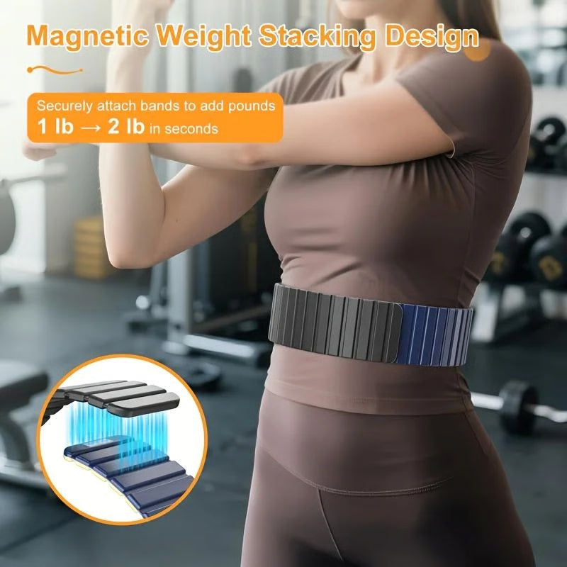 Magnetic Wrist Weights & Ankle Weights Set – Adjustable wearable weights for Yoga, Walking & Pilates