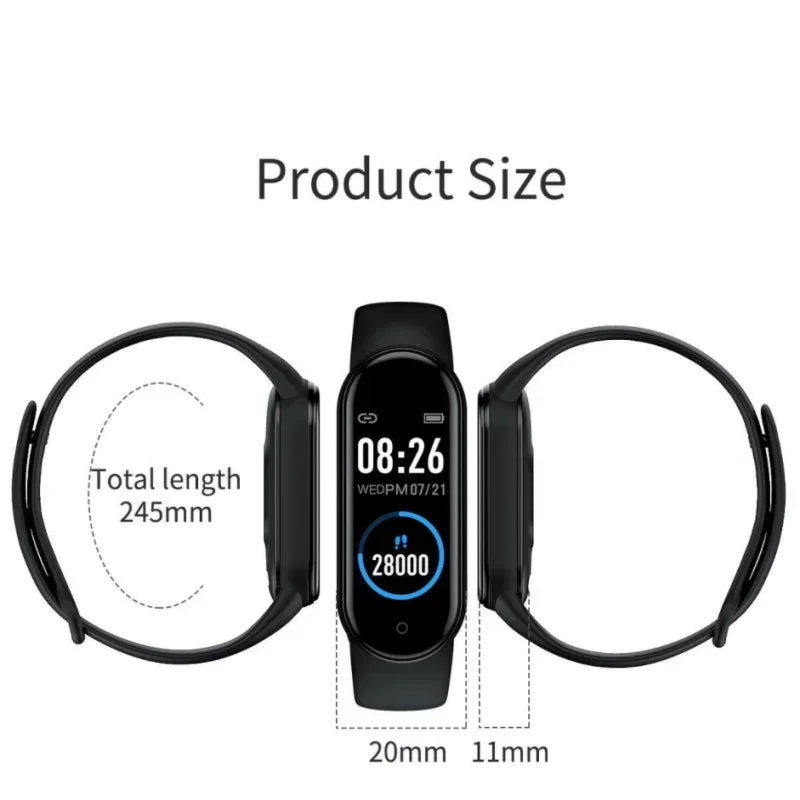 M4 Smart Watch Band, Heart Rate, Blood Pressure & Fitness Tracker