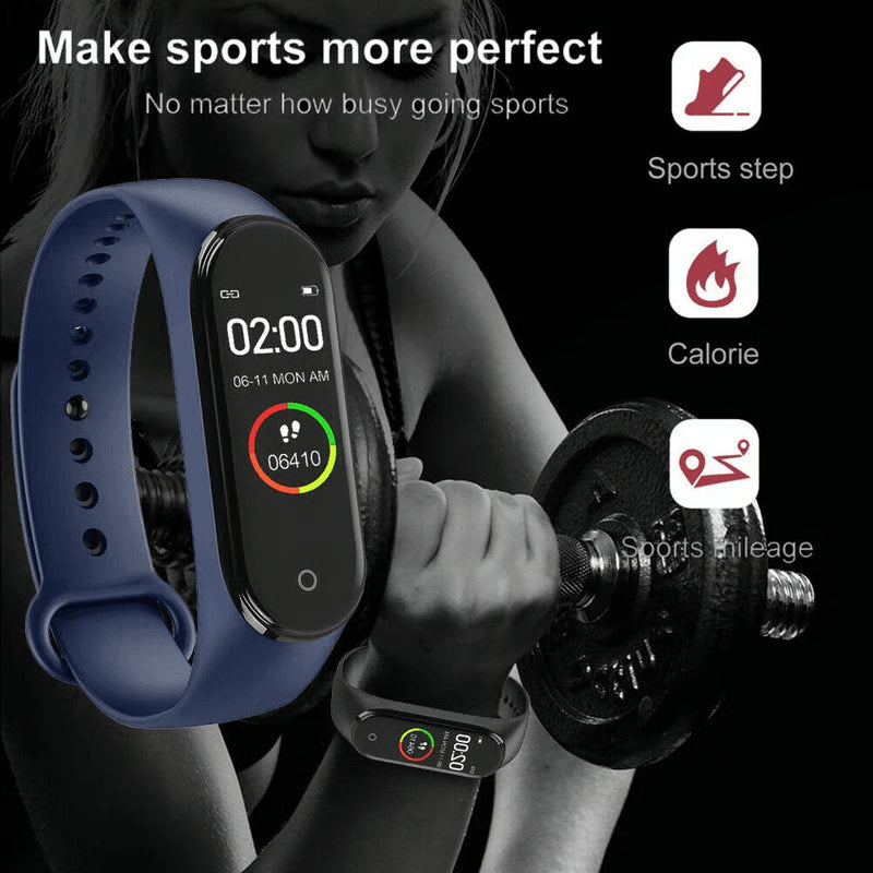 M4 Smart Watch Band, Heart Rate, Blood Pressure & Fitness Tracker