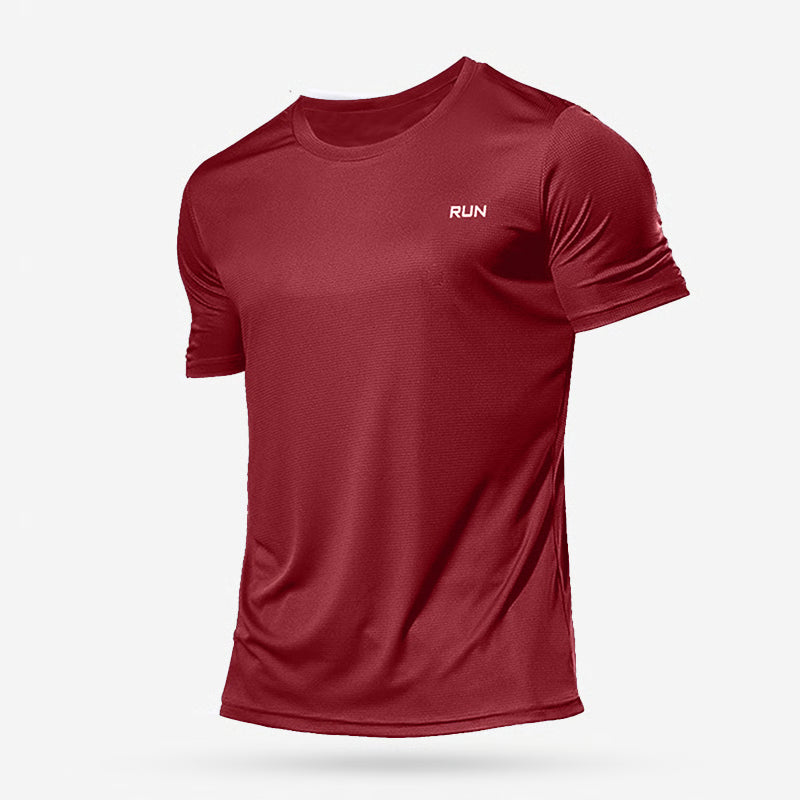 Quick Dry Compression Running T-Shirt for Men - Lightweight Soccer & Sports Fitness Shirt