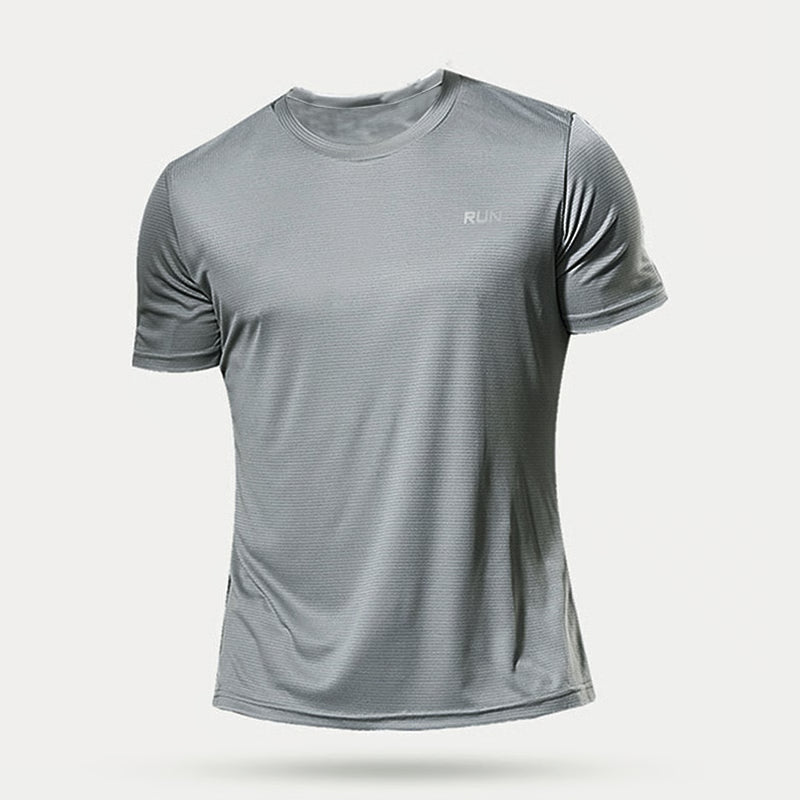 Quick Dry Compression Running T-Shirt for Men - Lightweight Soccer & Sports Fitness Shirt