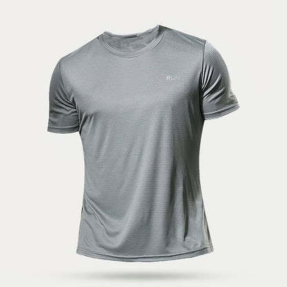 Quick Dry Compression Running T-Shirt for Men - Lightweight Soccer & Sports Fitness Shirt