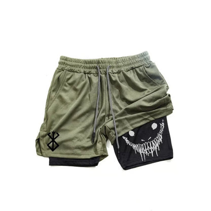 Berserk Men's 2-in-1 Sports Shorts – Quick Dry, Double Layered Gym & Running Shorts