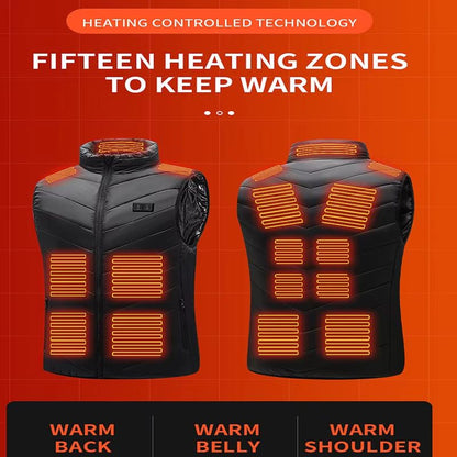 ThermaCore 21-Zone Heated Vest – USB Electric Heated Jacket with Graphene Technology for Men & Women