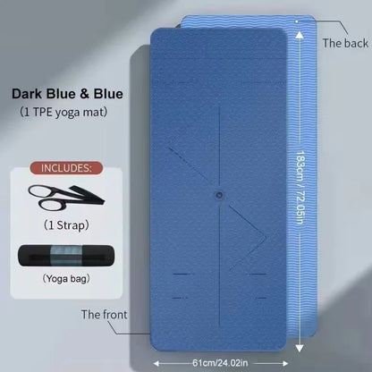 Non Slip Yoga Mat Eco Friendly Pilates Exercise Mat with Carry Bag