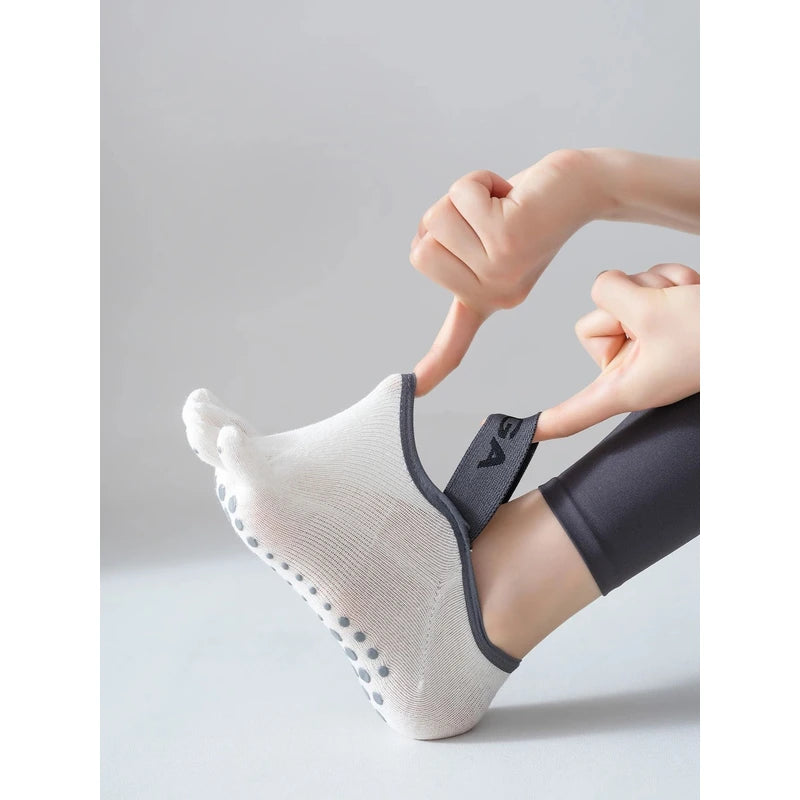 Women Five Finger Non Slip Yoga Pilates Socks