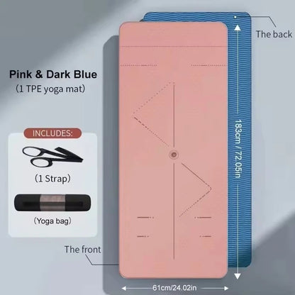 Non Slip Yoga Mat Eco Friendly Pilates Exercise Mat with Carry Bag