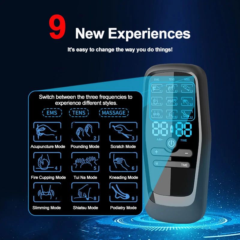 Advanced EMS & TENS Dual-Action EMS muscle stimulator & TENS pain relief System