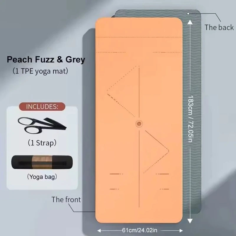 Non Slip Yoga Mat Eco Friendly Pilates Exercise Mat with Carry Bag