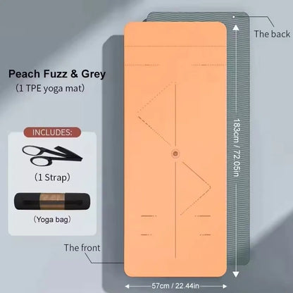 Non Slip Yoga Mat Eco Friendly Pilates Exercise Mat with Carry Bag