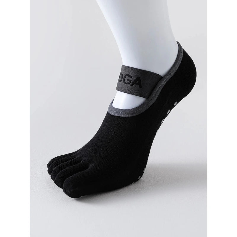 Women Five Finger Non Slip Yoga Pilates Socks