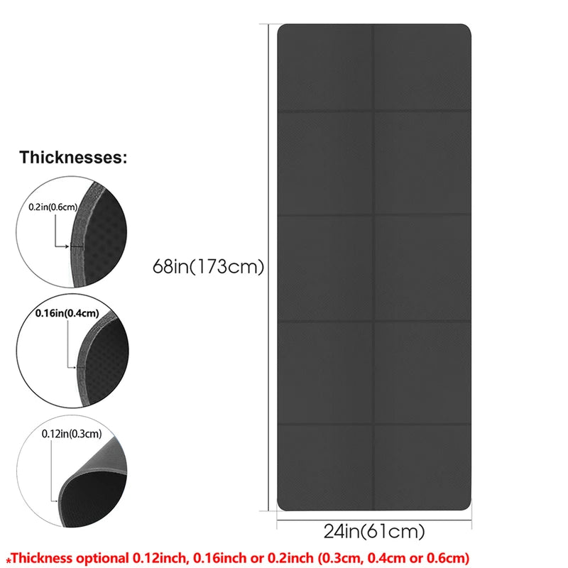 Foldable Yoga Mat, Eco-Friendly EVA Fitness Exercise Mat for Travel, Yoga & Pilates