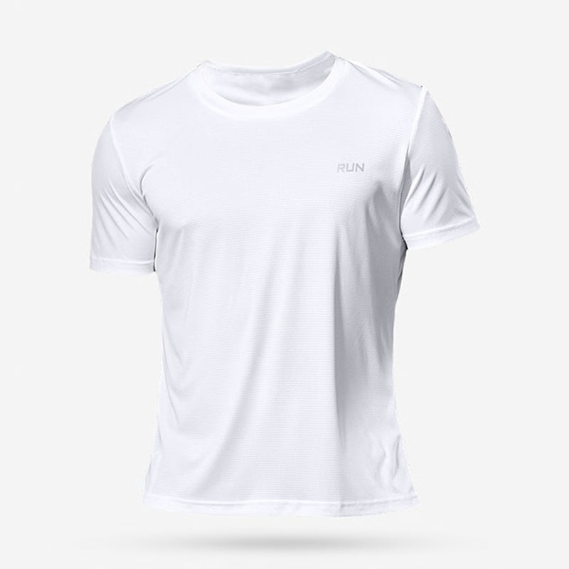 Quick Dry Compression Running T-Shirt for Men - Lightweight Soccer & Sports Fitness Shirt