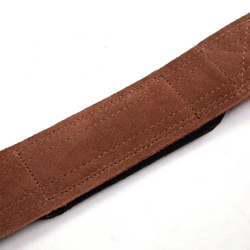 Leather Weight Lifting Wrist Straps Non Slip Grip Gym Pull Up and Deadlift Support Bands