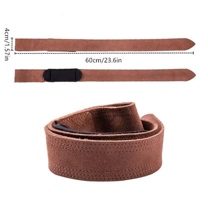Leather Weight Lifting Wrist Straps Non Slip Grip Gym Pull Up and Deadlift Support Bands