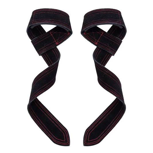 Leather Weight Lifting Wrist Straps Non Slip Grip Gym Pull Up and Deadlift Support Bands