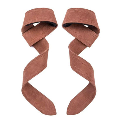 Leather Weight Lifting Wrist Straps Non Slip Grip Gym Pull Up and Deadlift Support Bands
