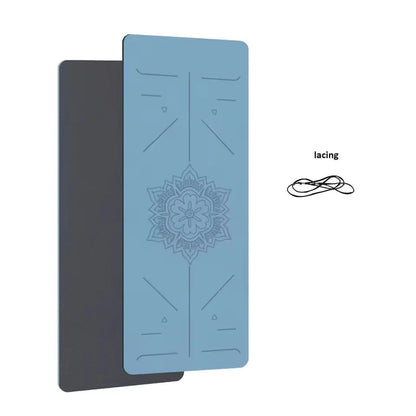 Non-Slip TPE Yoga Mat with Body Alignment Guide