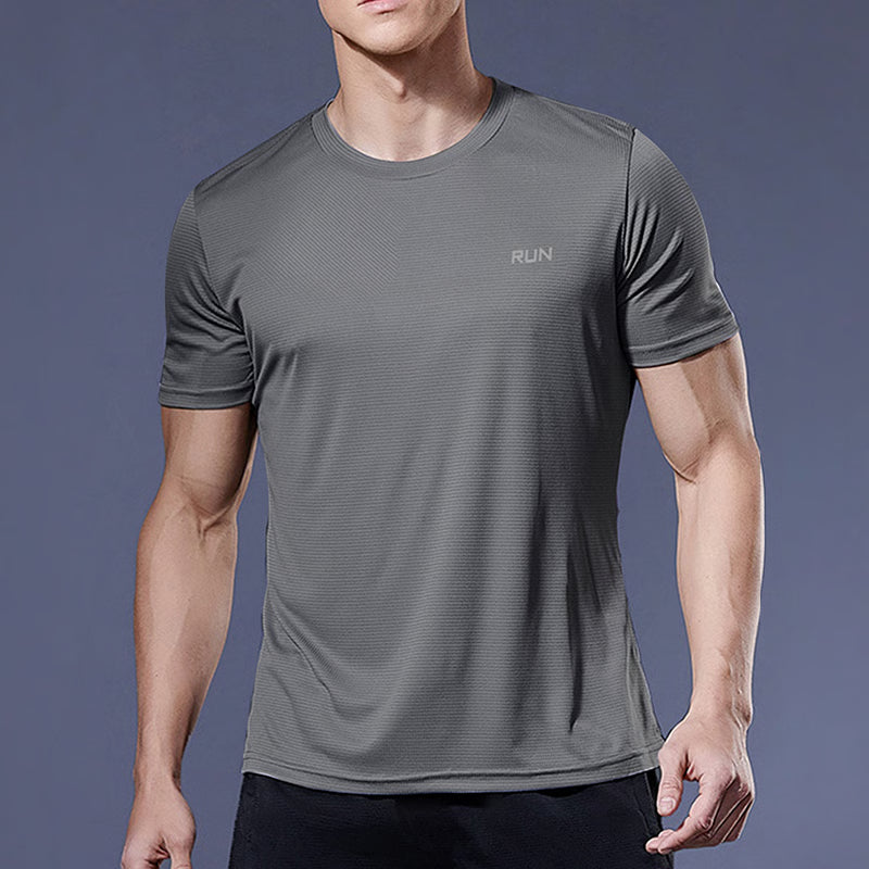 Quick Dry Compression Running T-Shirt for Men - Lightweight Soccer & Sports Fitness Shirt