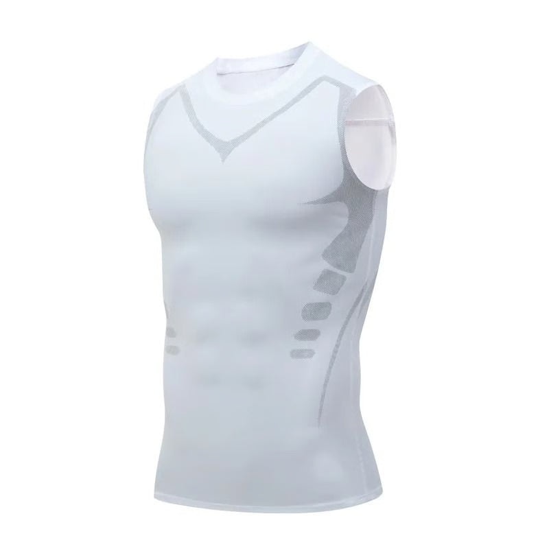 Mens Running Vest Quick Dry Sleeveless Ice Silk Workout Shirt