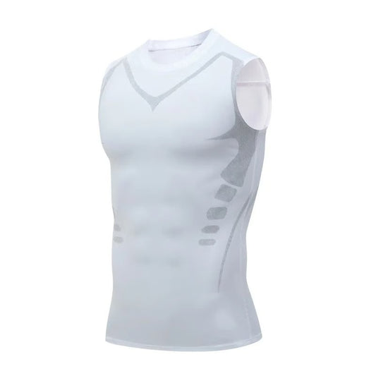 Mens Running Vest Quick Dry Sleeveless Ice Silk Workout Shirt