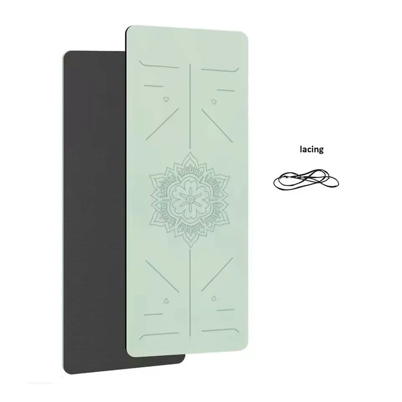 Non-Slip TPE Yoga Mat with Body Alignment Guide