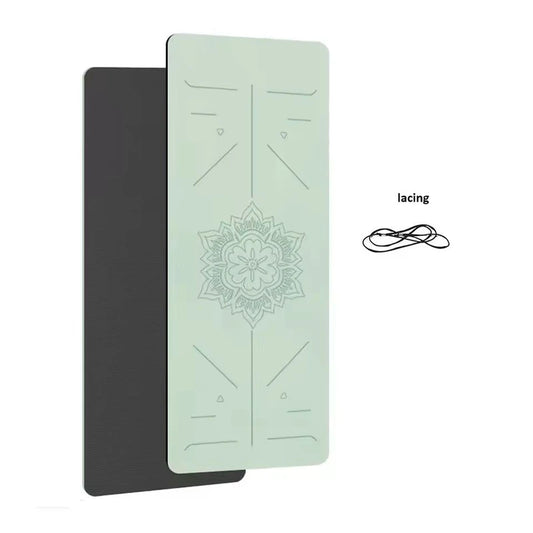 Non-Slip TPE Yoga Mat with Body Alignment Guide