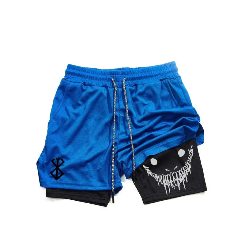 Berserk Men's 2-in-1 Sports Shorts – Quick Dry, Double Layered Gym & Running Shorts