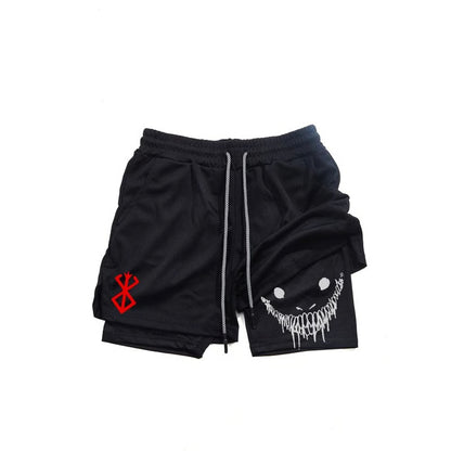 Berserk Men's 2-in-1 Sports Shorts – Quick Dry, Double Layered Gym & Running Shorts