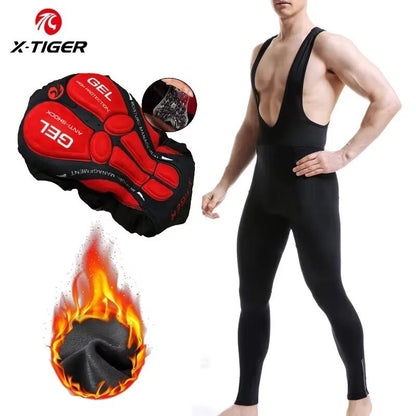 X-TIGER Winter Thermal Cycling Bib Trousers with Coolmax 5D Gel Pad