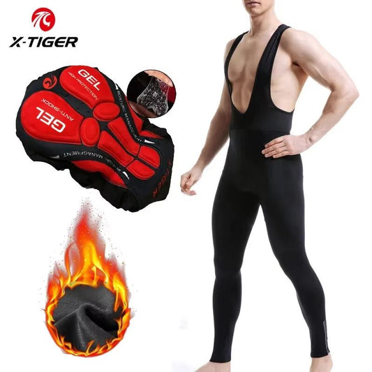 X-TIGER Winter Thermal Cycling Bib Trousers with Coolmax 5D Gel Pad