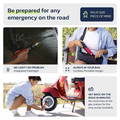 Portable Electric Bike Pump 150 PSI Rechargeable Tire Inflator